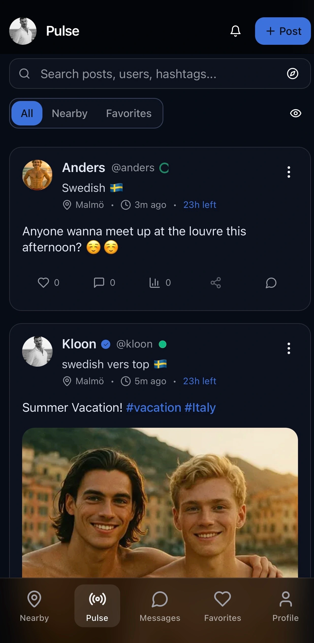 Loke mobile app interface - privacy-protected preview